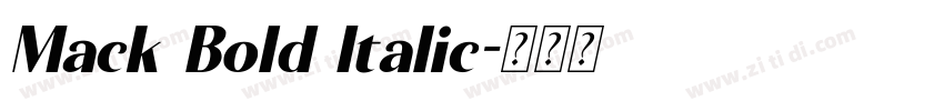Mack Bold Italic字体转换